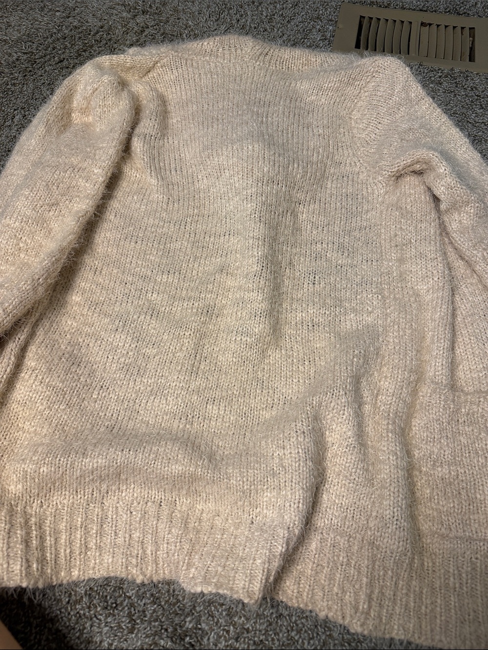 Ashley By 26 International Hooded Open-Front Cardigan in Beige/Cream - Picture 7 of 7